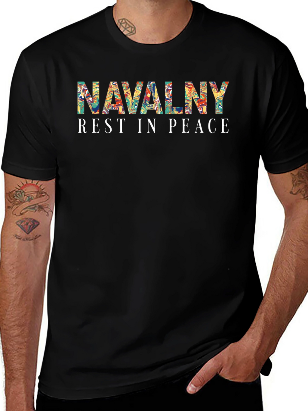 Navalny Rest In Peace Graphic T-Shirt