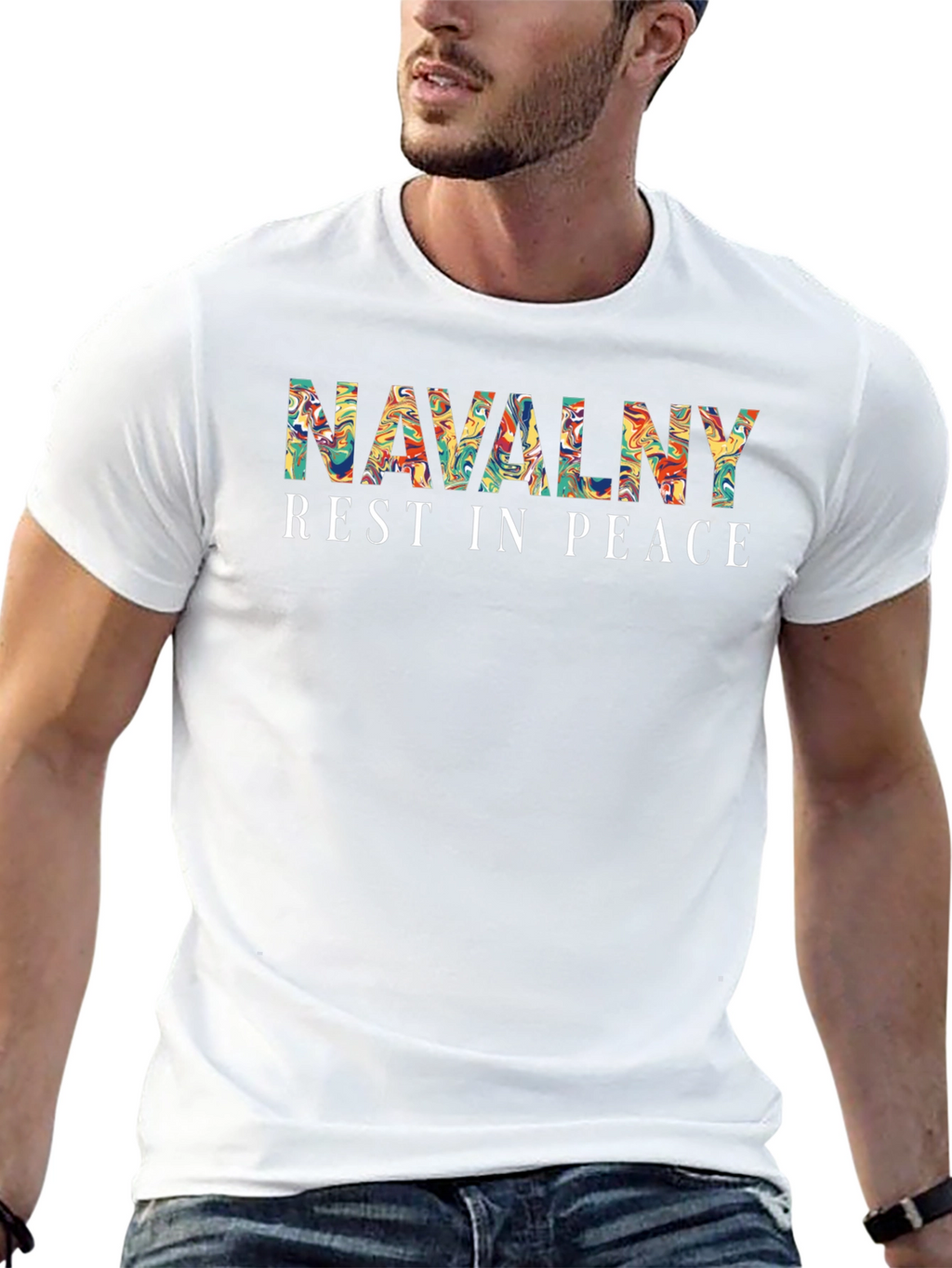 Navalny Rest In Peace Graphic T-Shirt