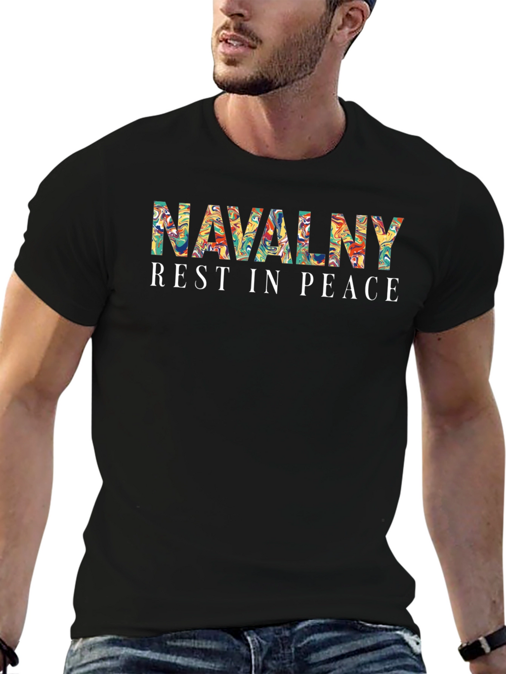 Navalny Rest In Peace Graphic T-Shirt