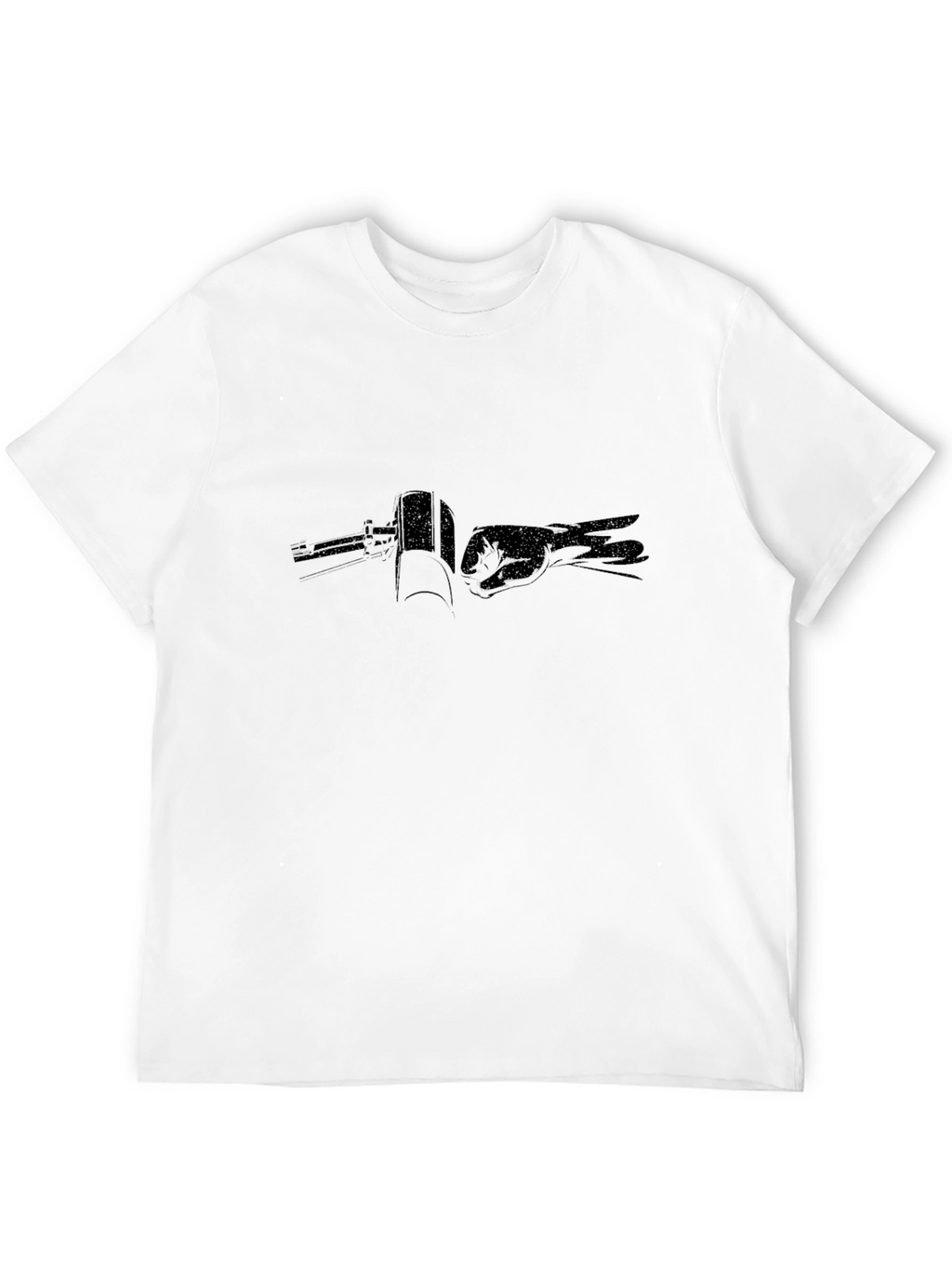 Black T-Shirt with Graphic Print