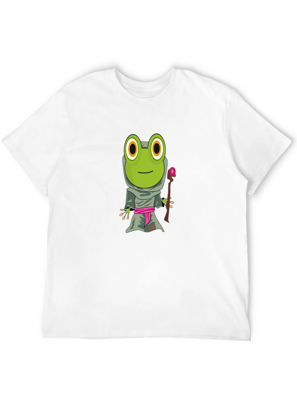 Frog Wizard Graphic Tee - Black Cotton T-Shirt