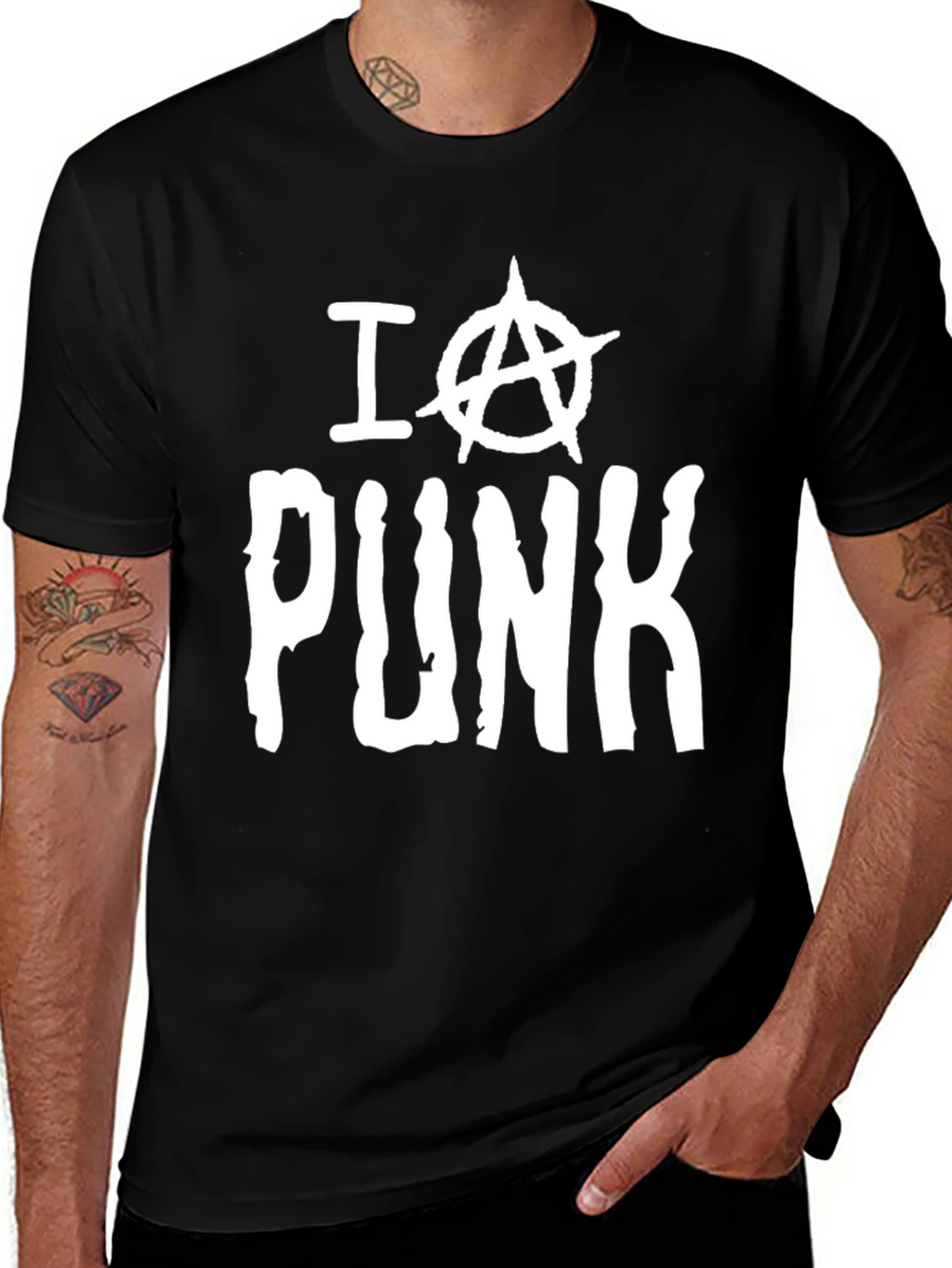 I Anarchy Symbol Punk T-Shirt - Classic Black Tee