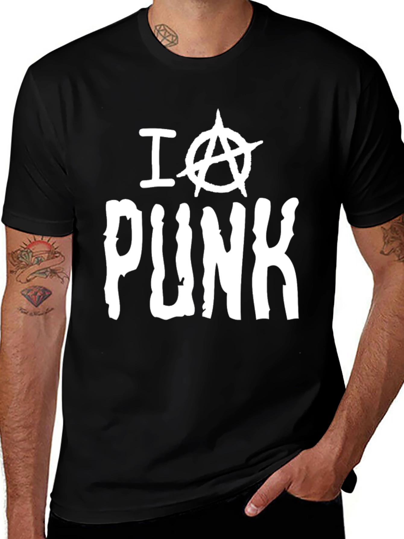 I Anarchy Symbol Punk T-Shirt - Classic Black Tee