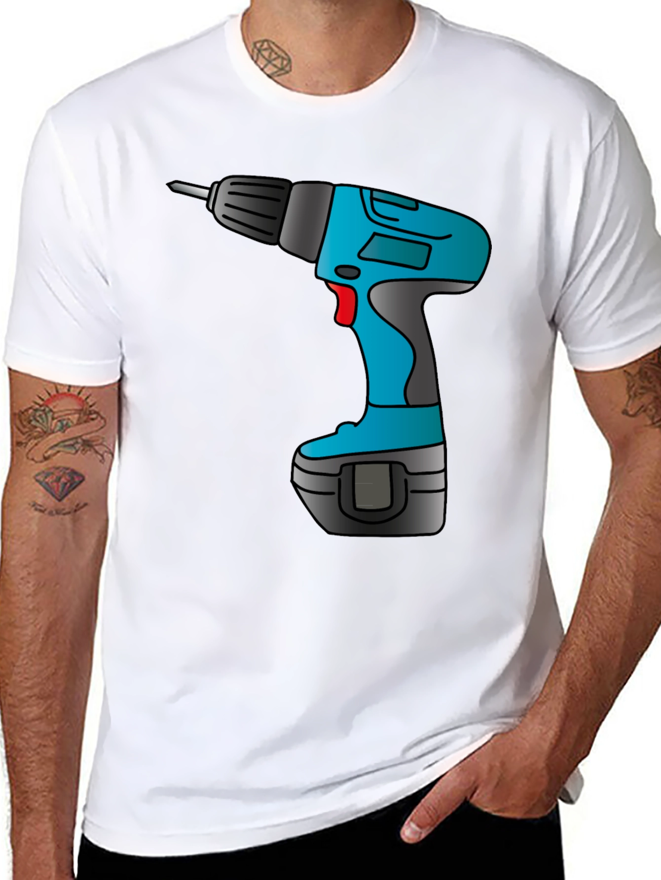 Drill Graphic Tee - Construction Worker Gift