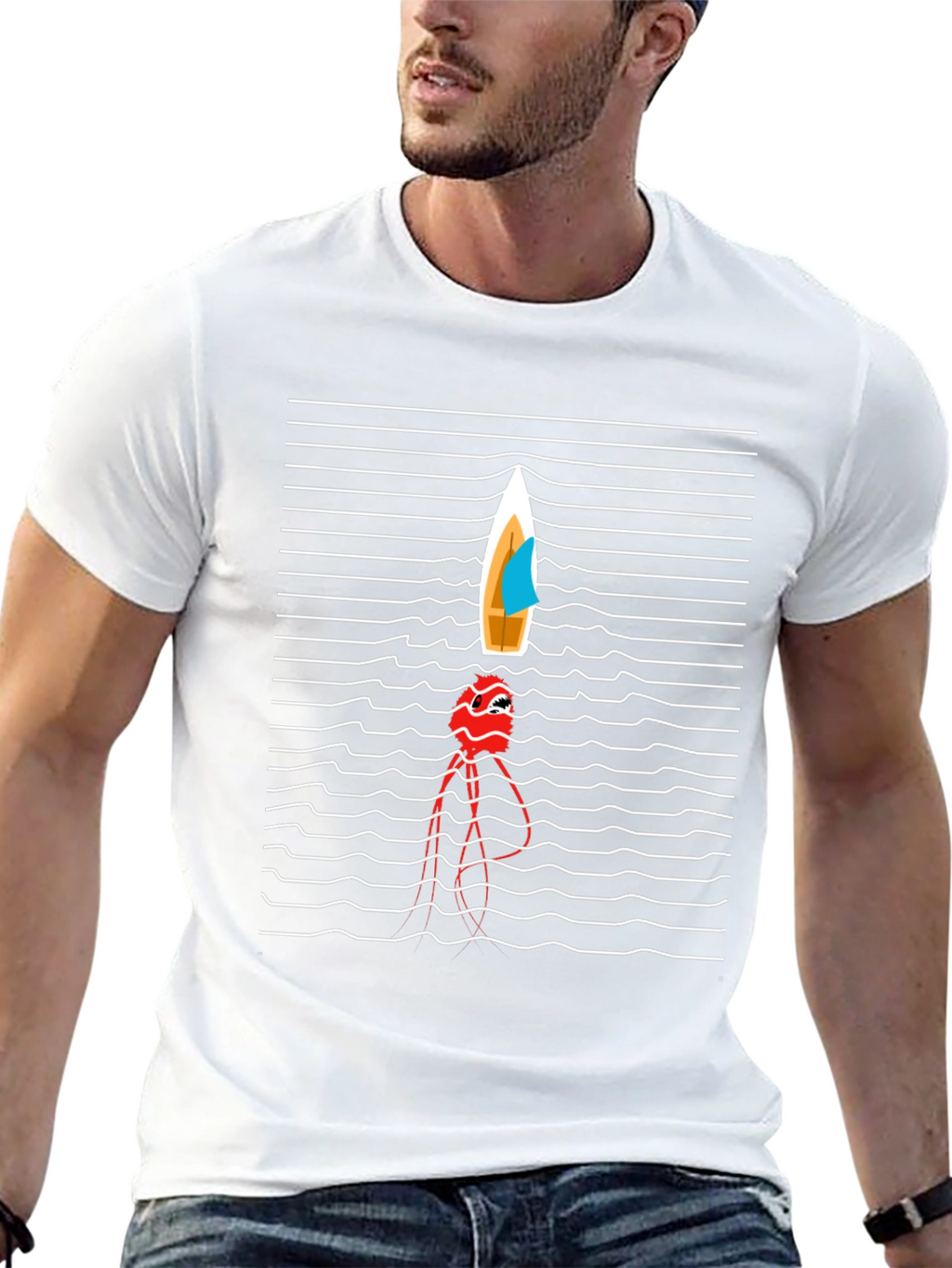 Nautical Illusion Tee - Trendy Graphic T-Shirt