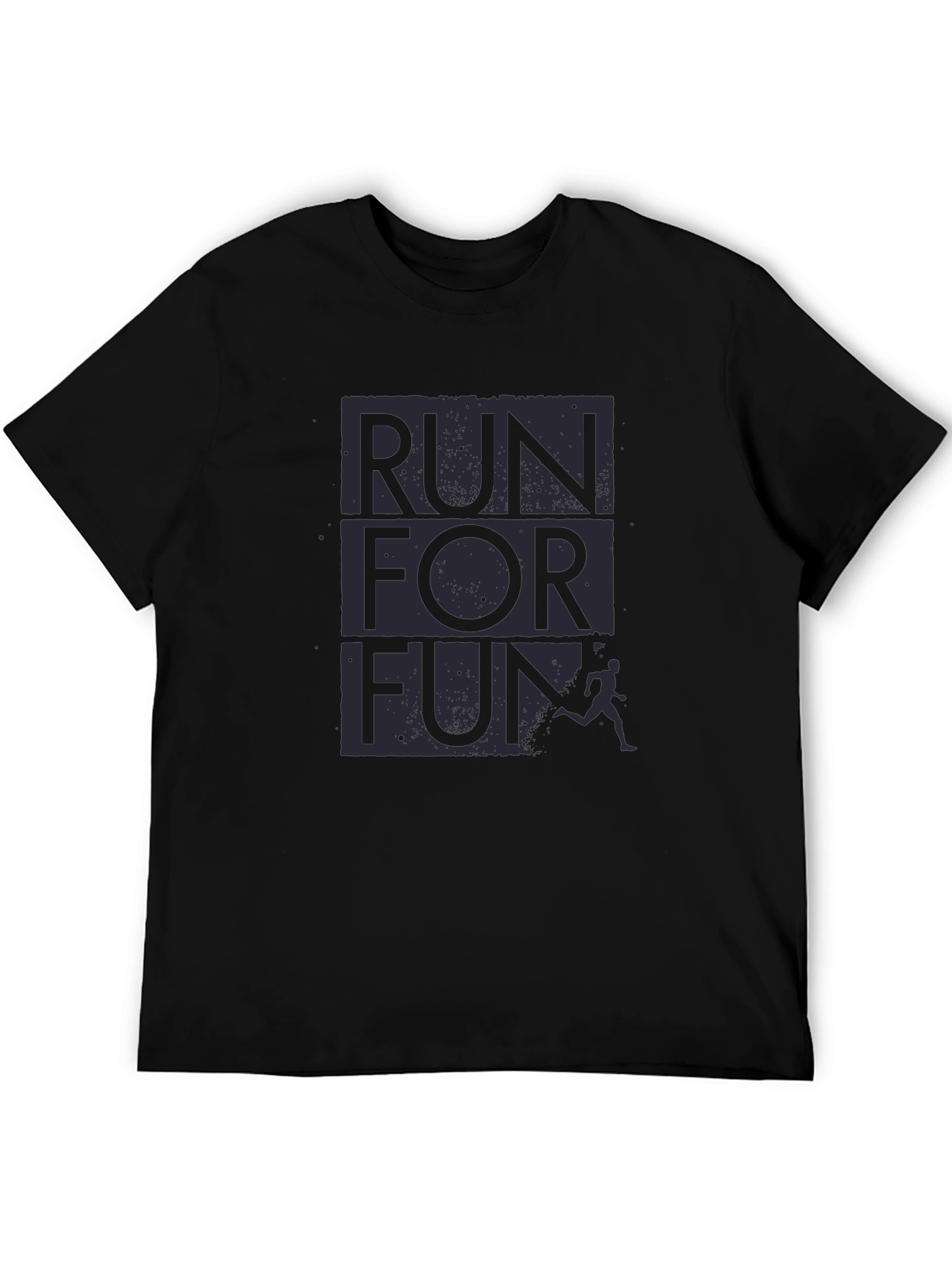 Run For Fun Graphic T-Shirt - Black