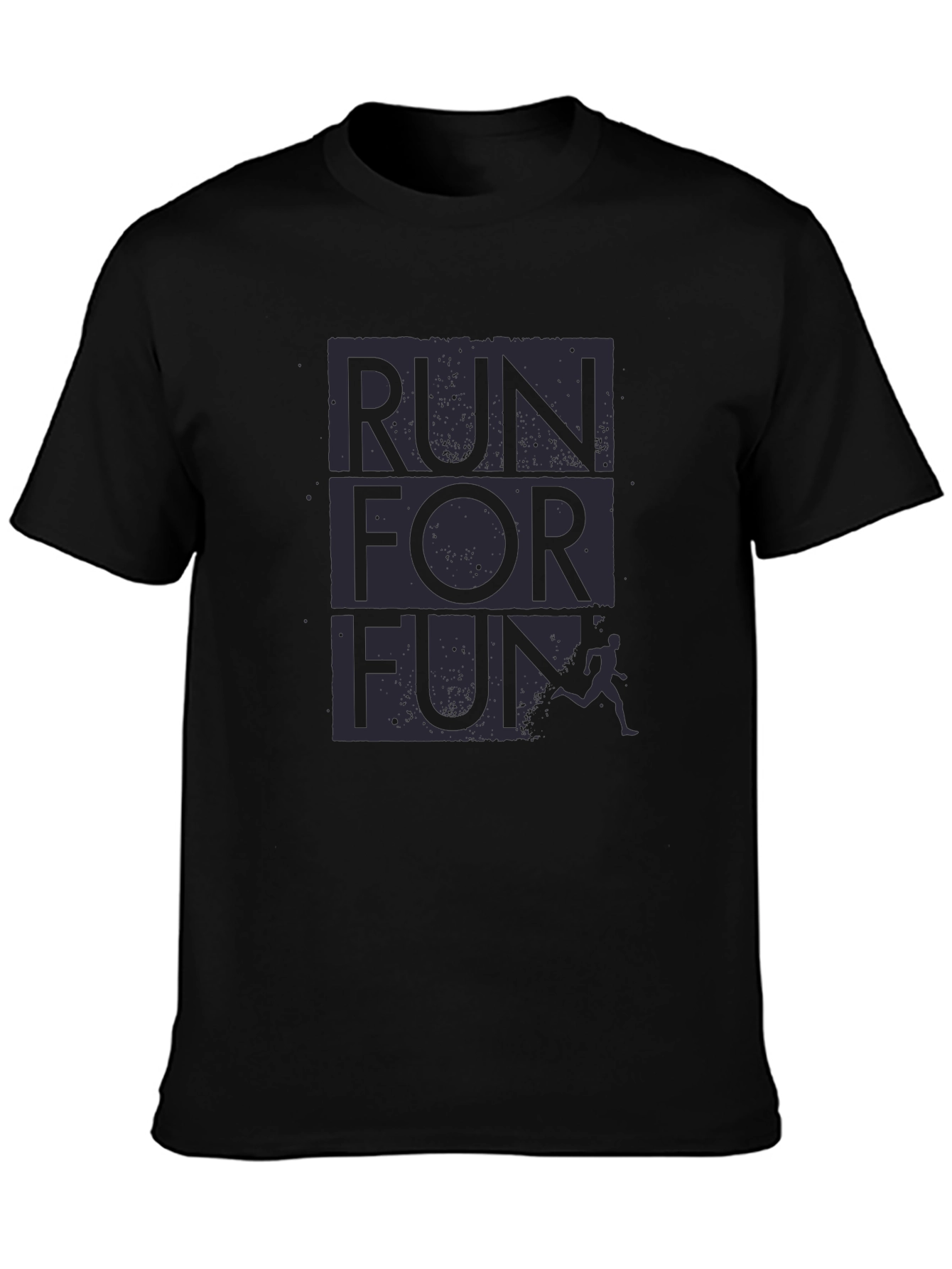 Run For Fun Graphic T-Shirt - Black