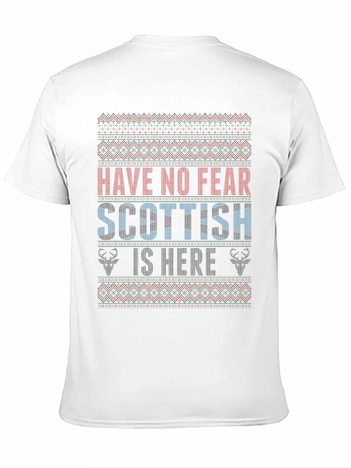 Scottish Is Here Christmas Sweater Style T-Shirt