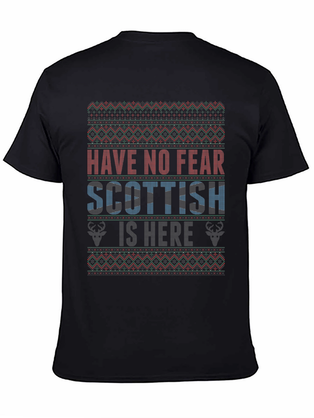Scottish Is Here Christmas Sweater Style T-Shirt