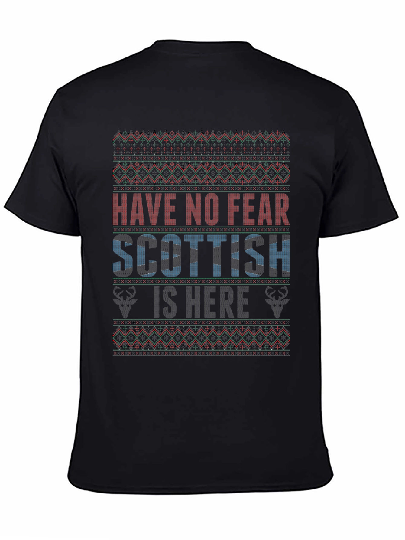 Scottish Is Here Christmas Sweater Style T-Shirt
