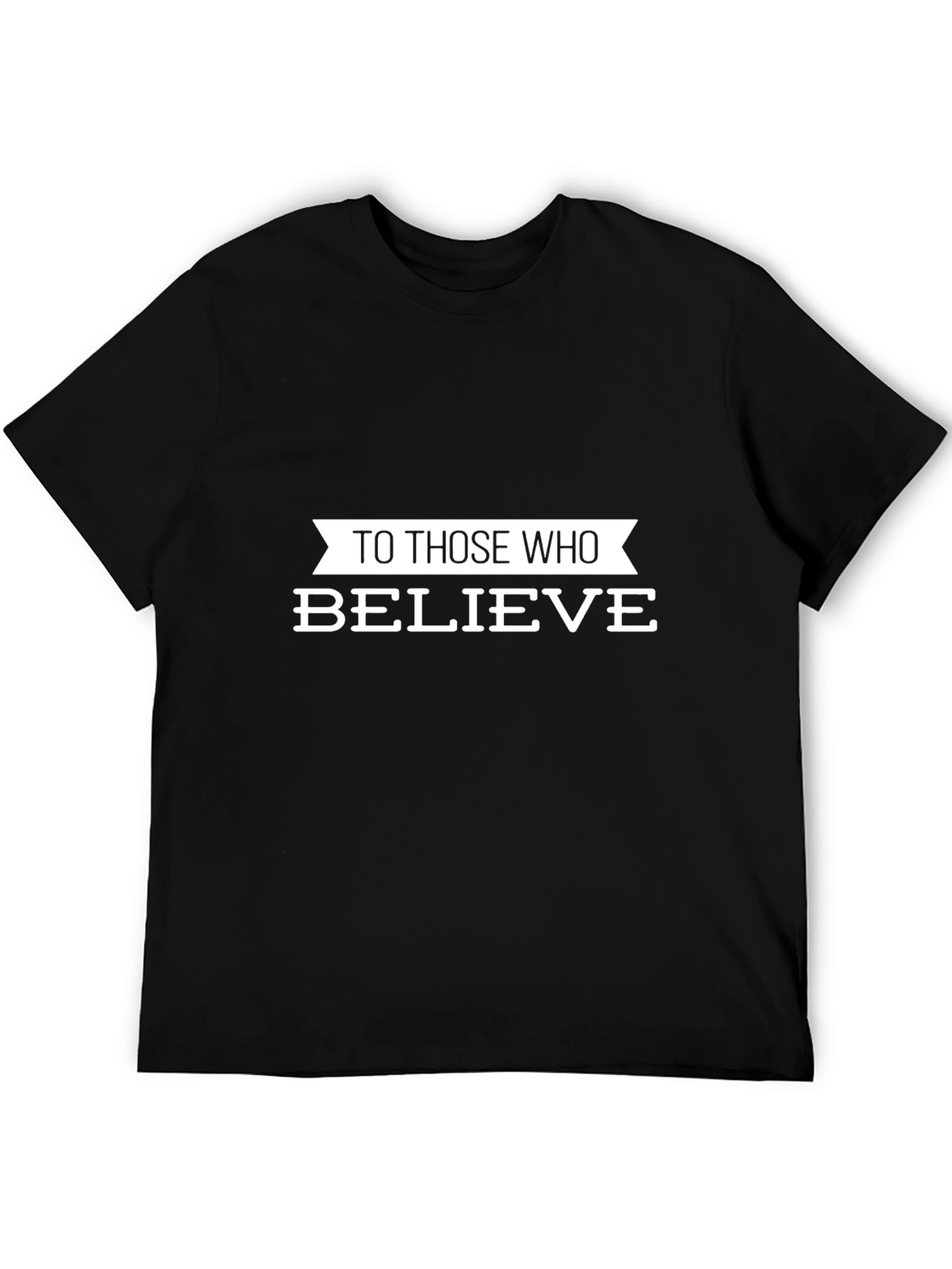 Believe Graphic Tee - Black Cotton Blend