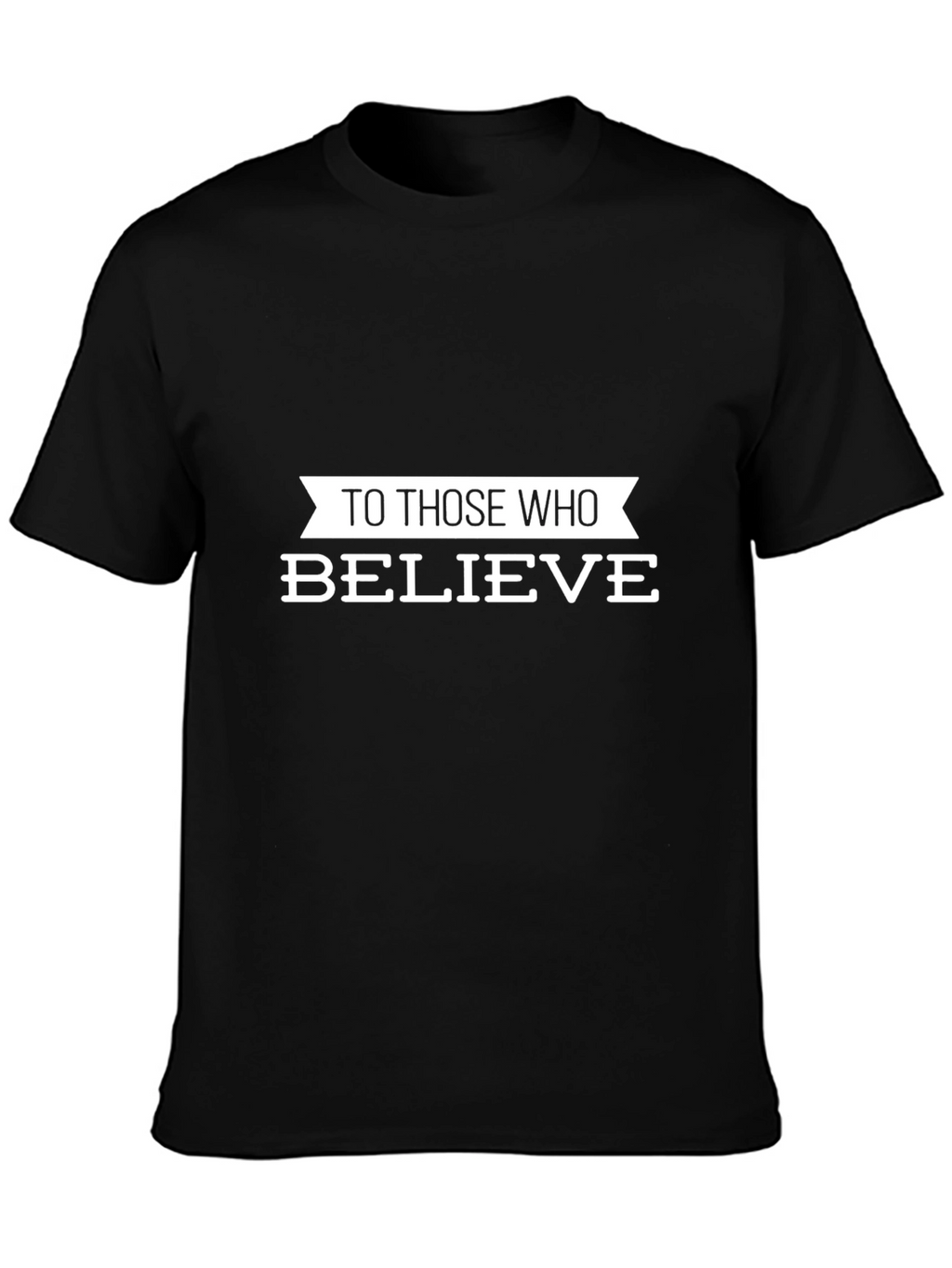 Believe Graphic Tee - Black Cotton Blend