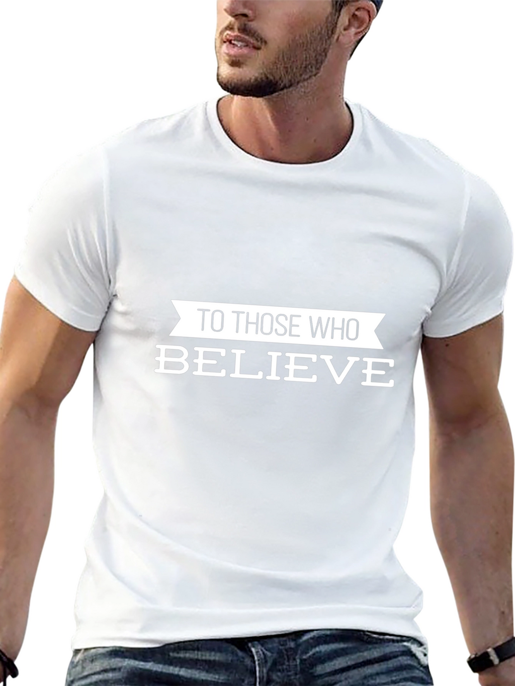 Believe Graphic Tee - Black Cotton Blend