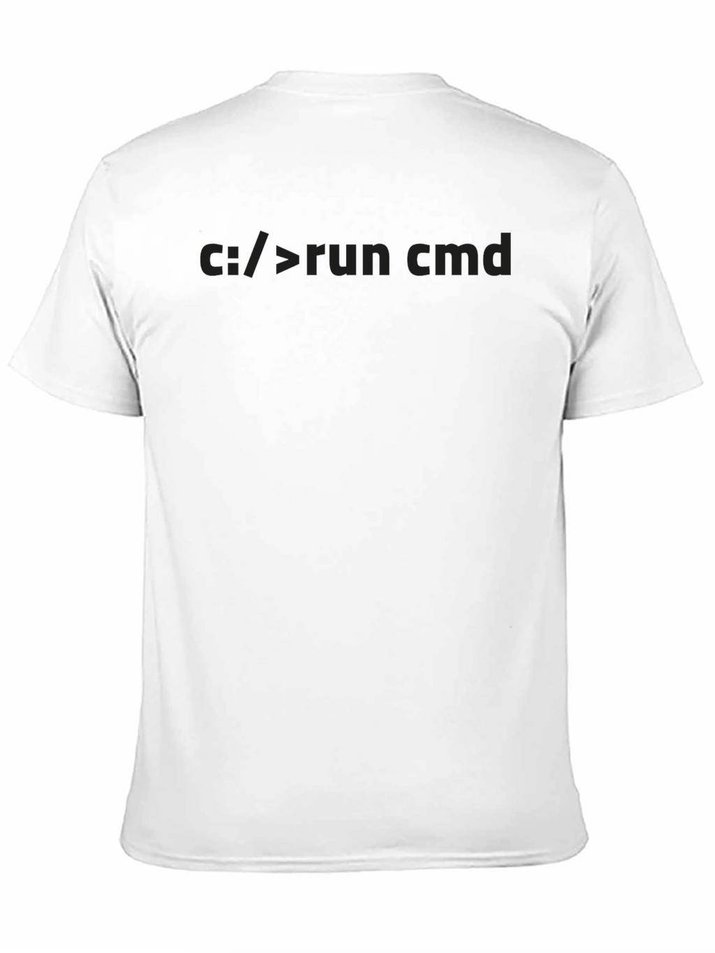 C:// Run Cmd Black T-Shirt - Programmer Tee