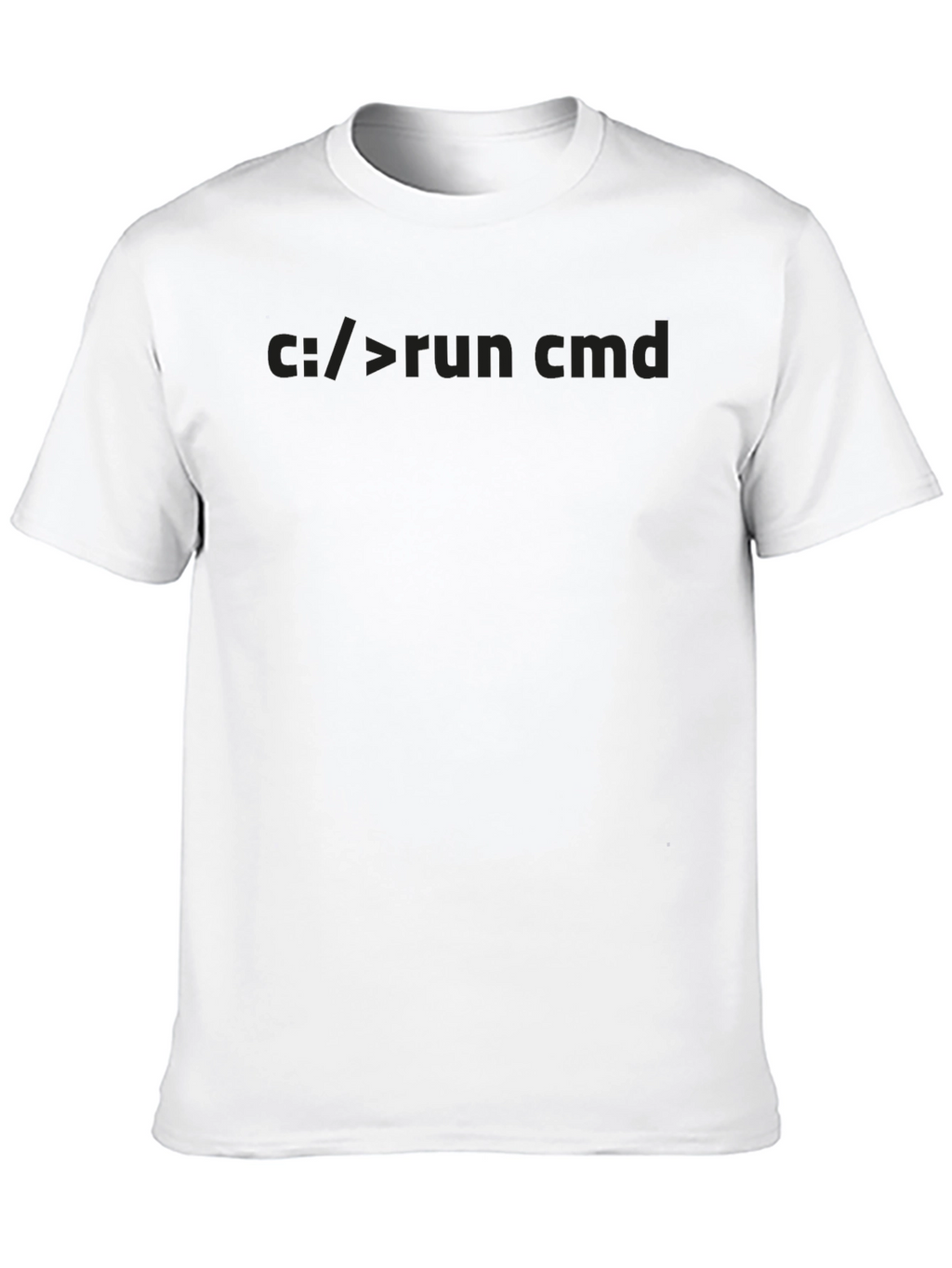 C:// Run Cmd Black T-Shirt - Programmer Tee
