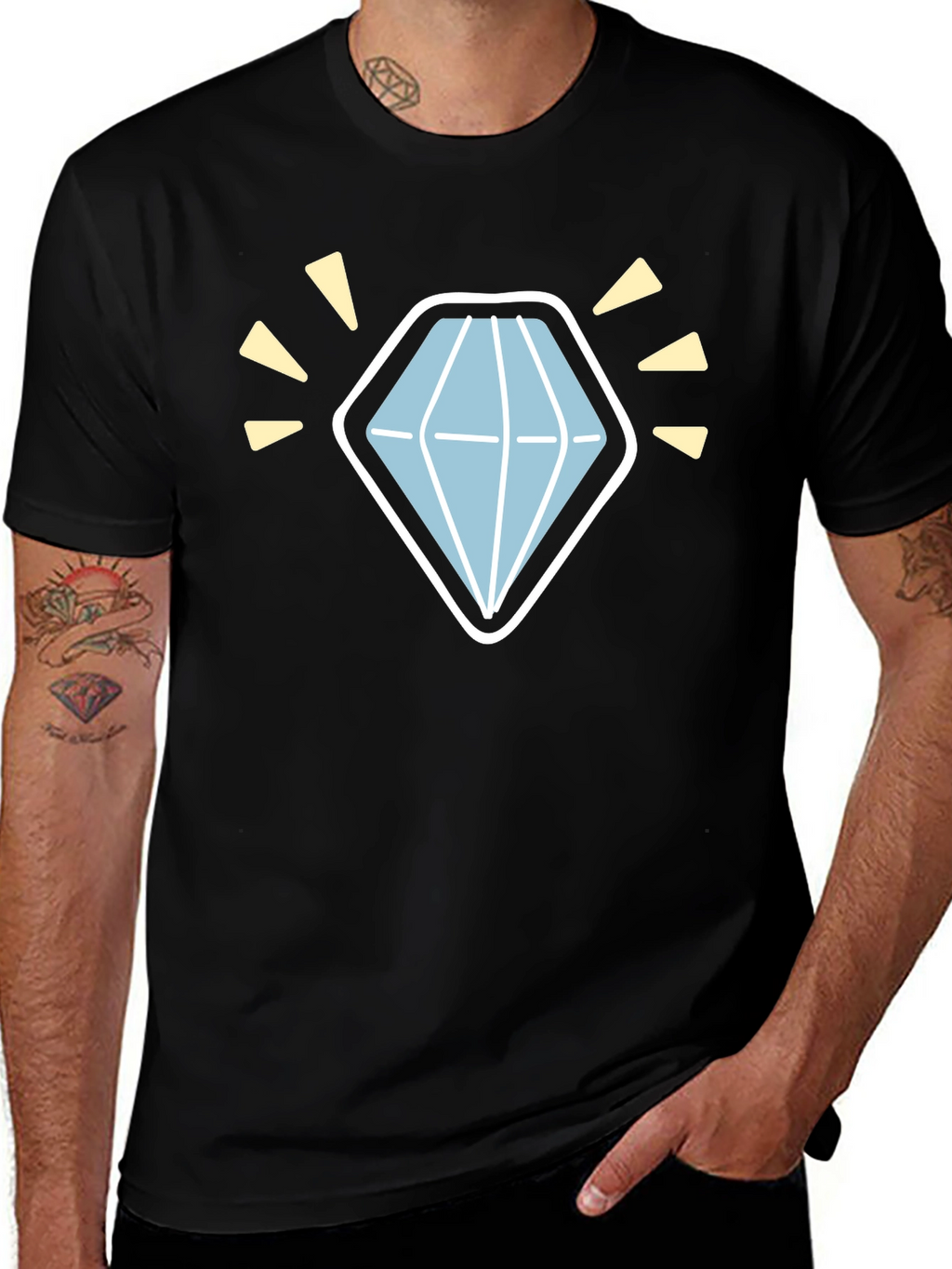 Diamond Graphic Black T-Shirt