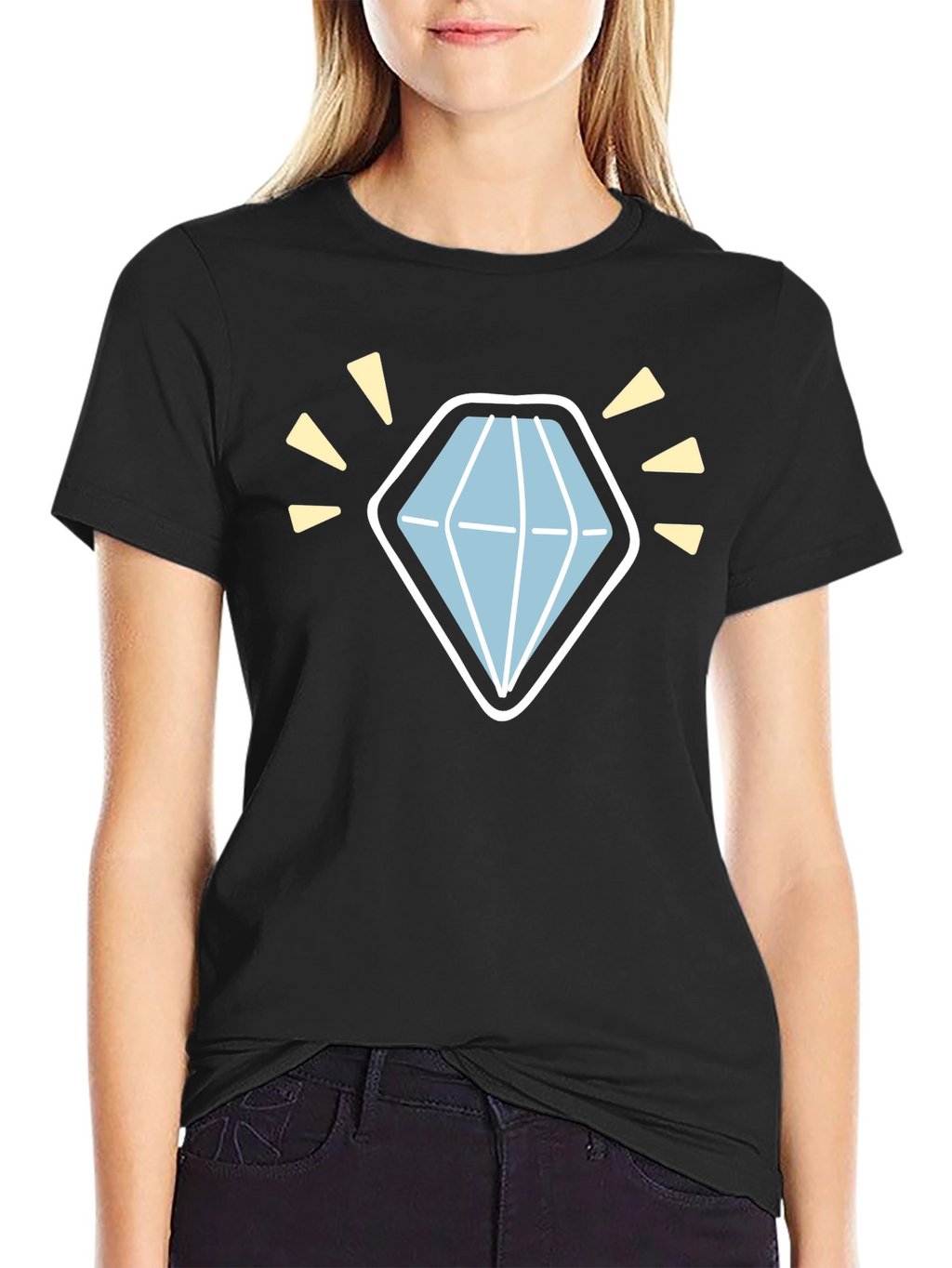 Diamond Graphic Black T-Shirt