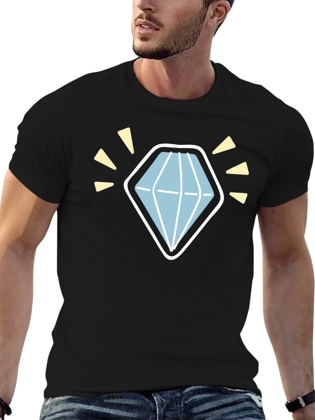 Diamond Graphic Black T-Shirt