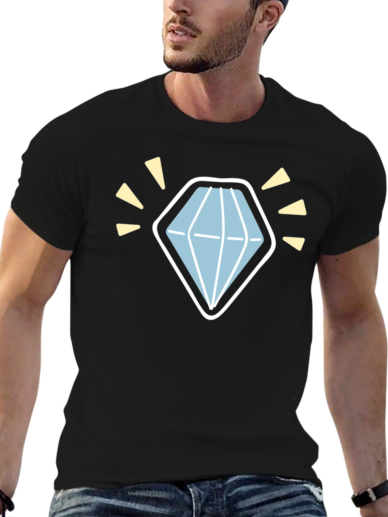 Diamond Graphic Black T-Shirt