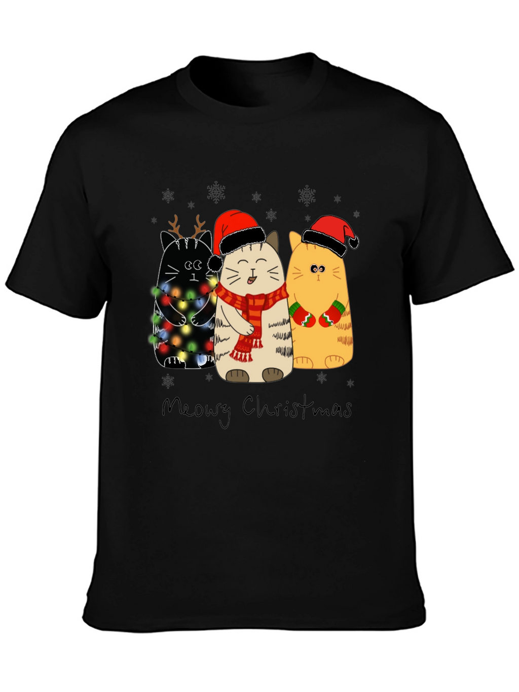 Meowy Christmas Cats Holiday T-Shirt