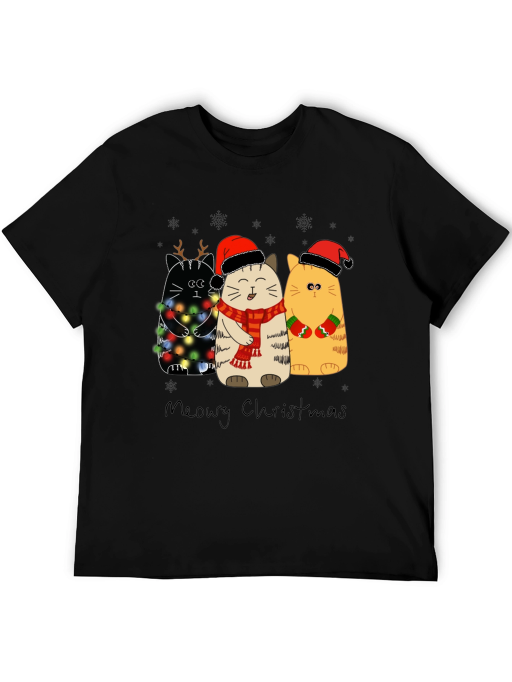 Meowy Christmas Cats Holiday T-Shirt