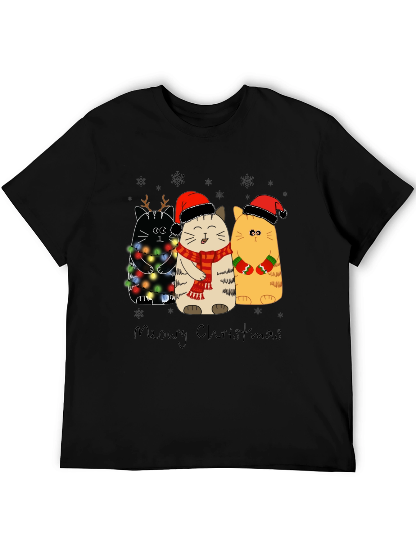 Meowy Christmas Cats Holiday T-Shirt