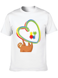 Autism Awareness Sloth Heart T-Shirt