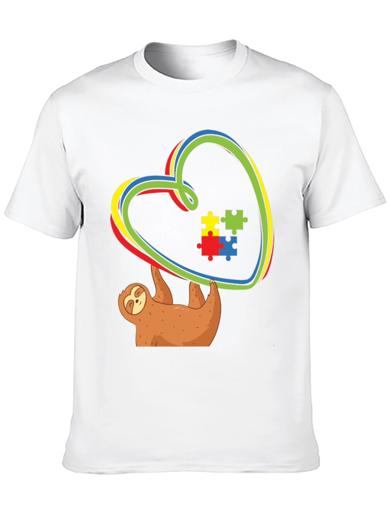 Autism Awareness Sloth Heart T-Shirt