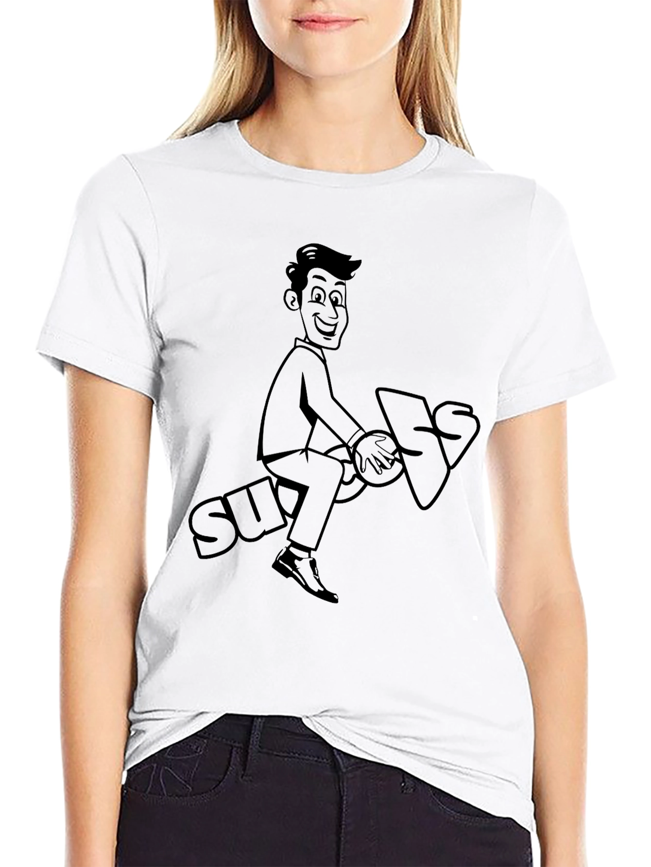 Cartoon Graphic Tee - Ride the Suggestion!