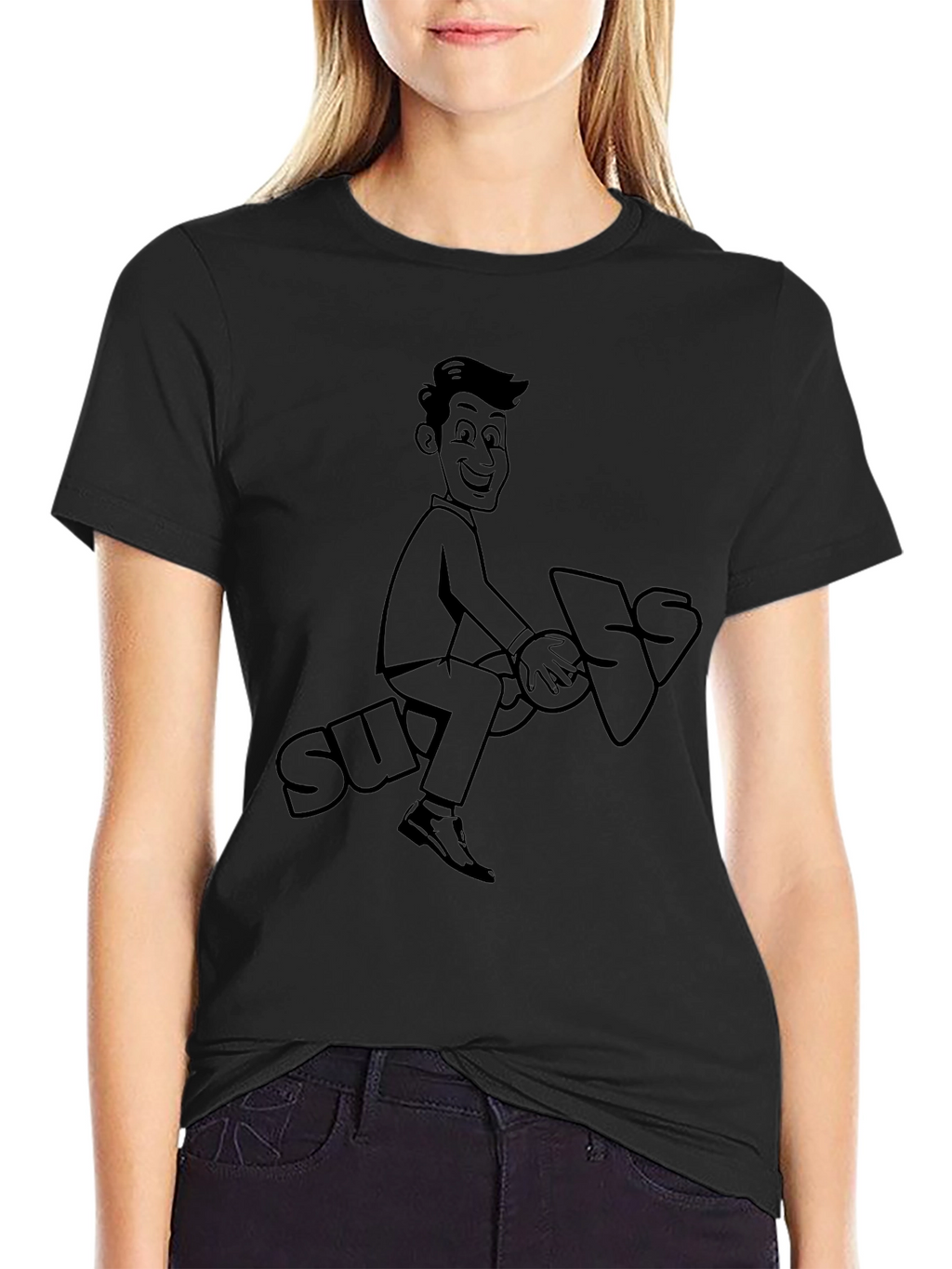 Cartoon Graphic Tee - Ride the Suggestion!