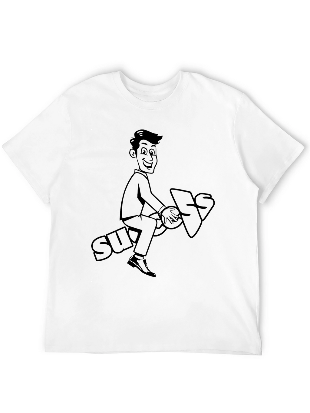 Cartoon Graphic Tee - Ride the Suggestion!