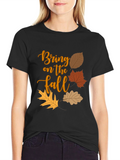 Bring on the Fall T-Shirt - Autumn Leaves Design