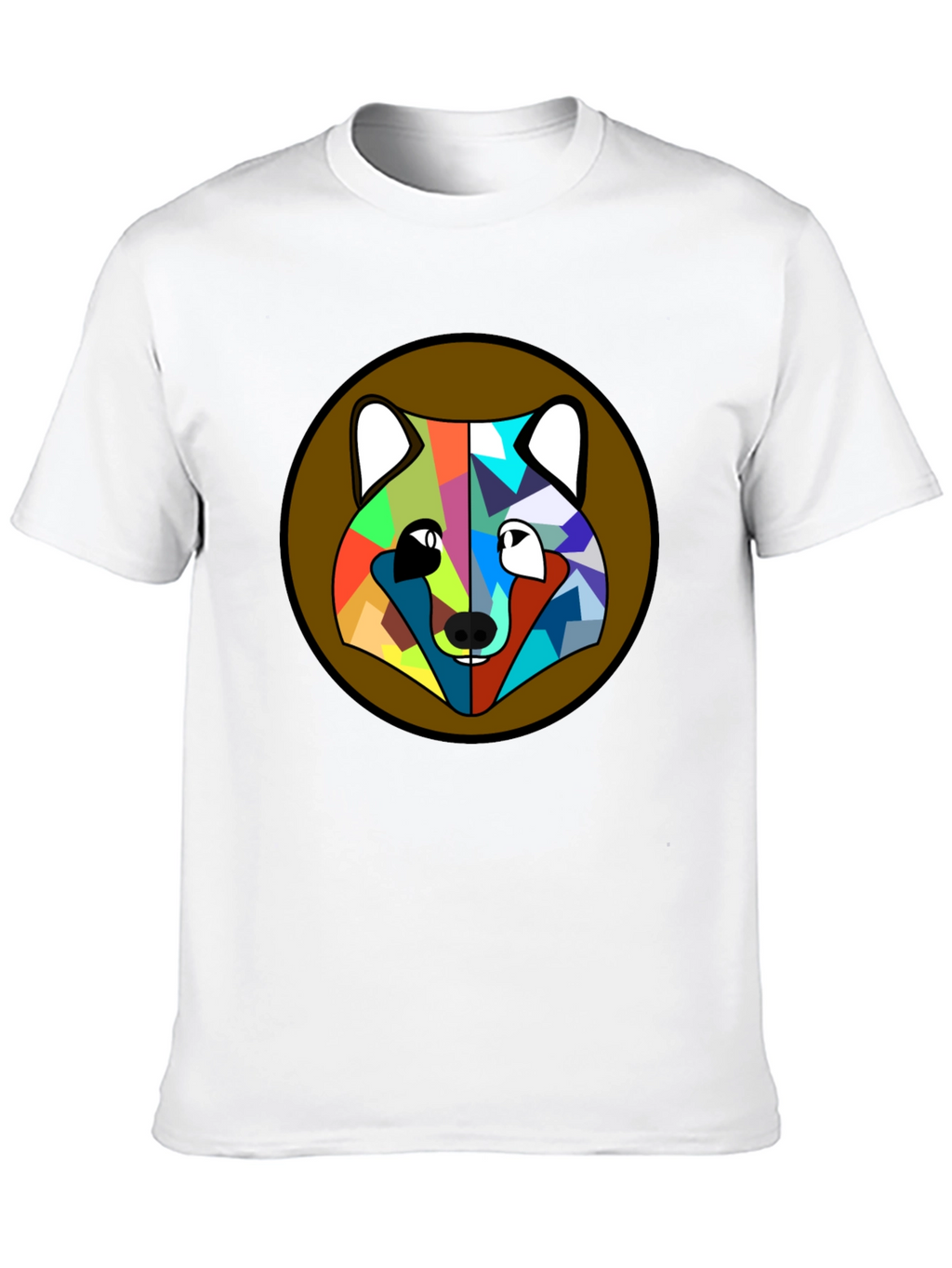 Geometric Fox Head T-Shirt - Modern Art Tee
