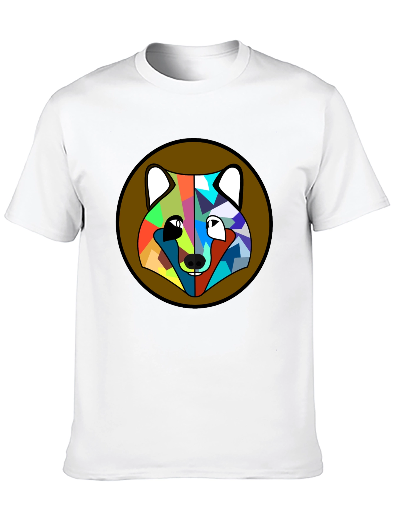 Geometric Fox Head T-Shirt - Modern Art Tee