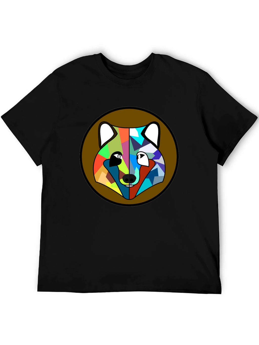 Geometric Fox Head T-Shirt - Modern Art Tee