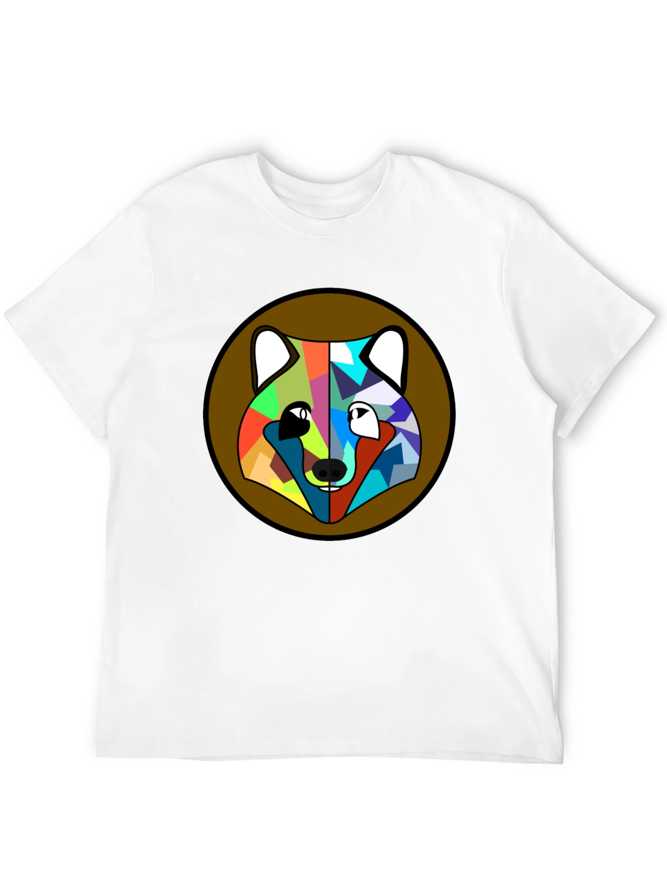Geometric Fox Head T-Shirt - Modern Art Tee