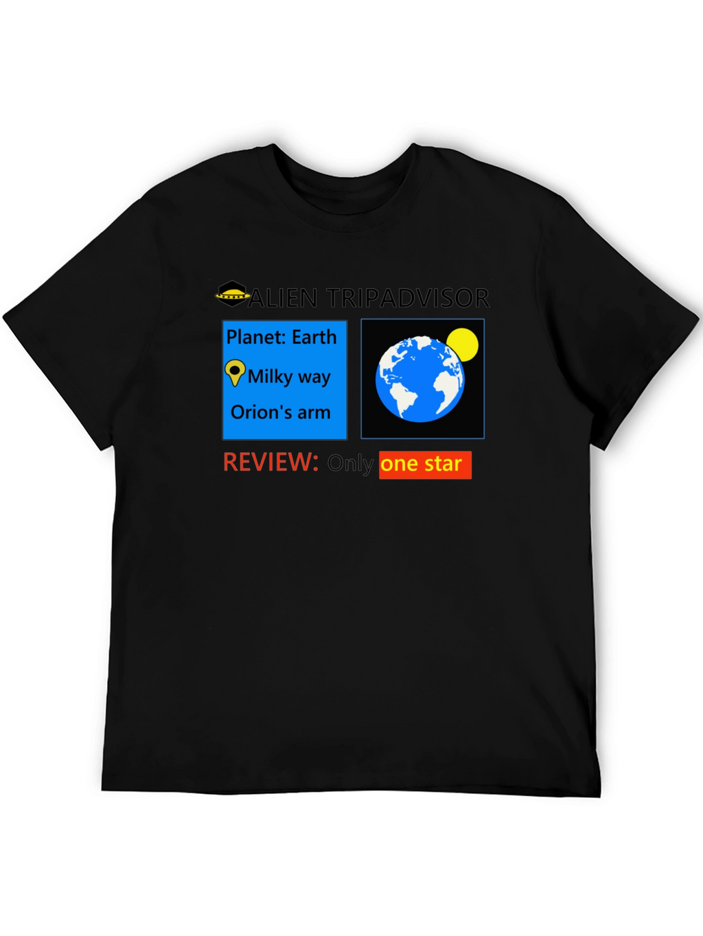 Alien Tripadvisor One-Star Review T-Shirt