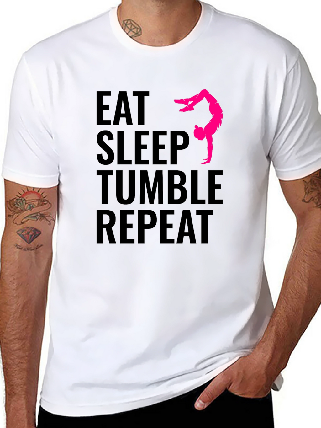 Eat Sleep Tumble Repeat Gymnastics T-Shirt