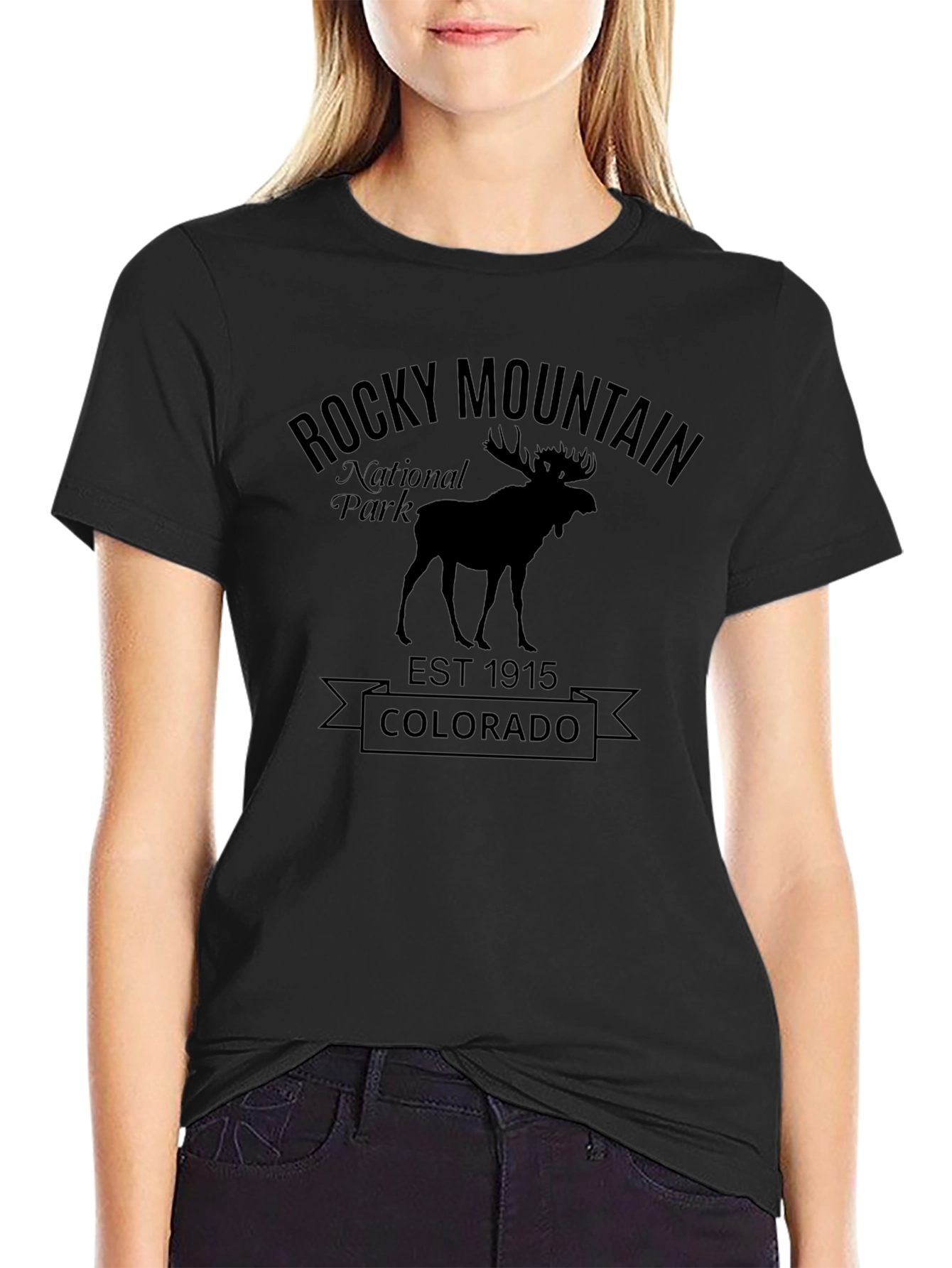 Rocky Mountain National Park Black T-Shirt