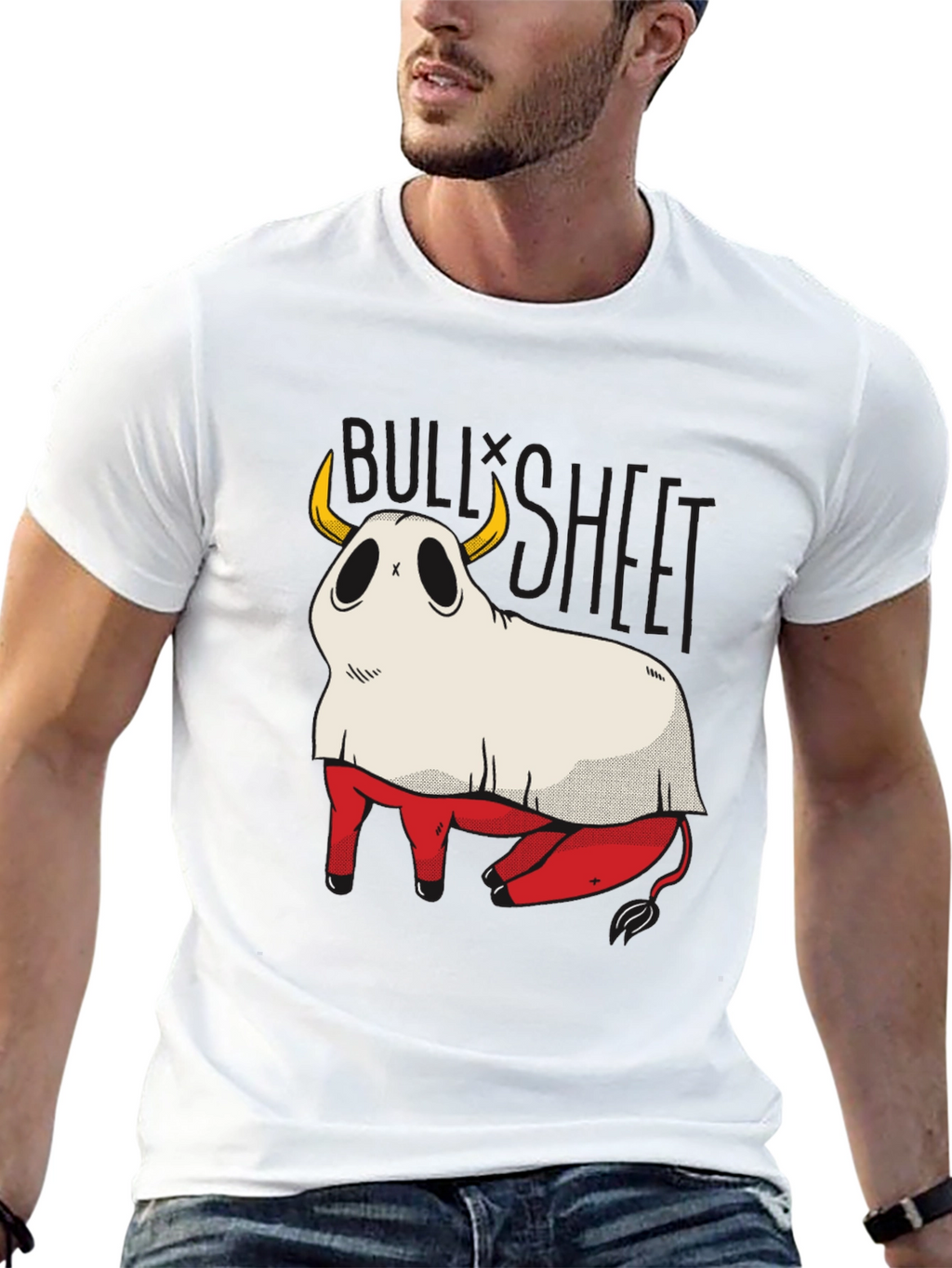 Bull Sheet Funny Ghost T-Shirt