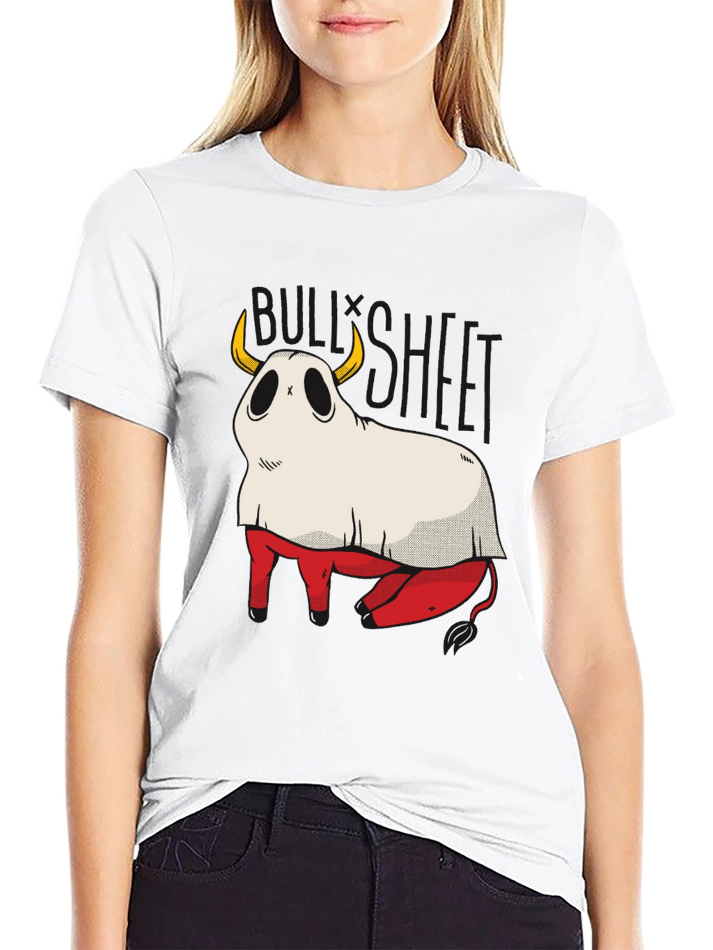 Bull Sheet Funny Ghost T-Shirt