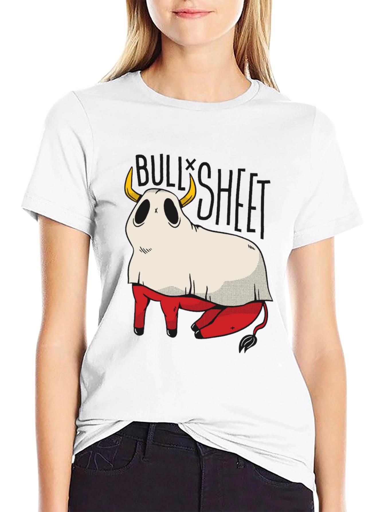 Bull Sheet Funny Ghost T-Shirt