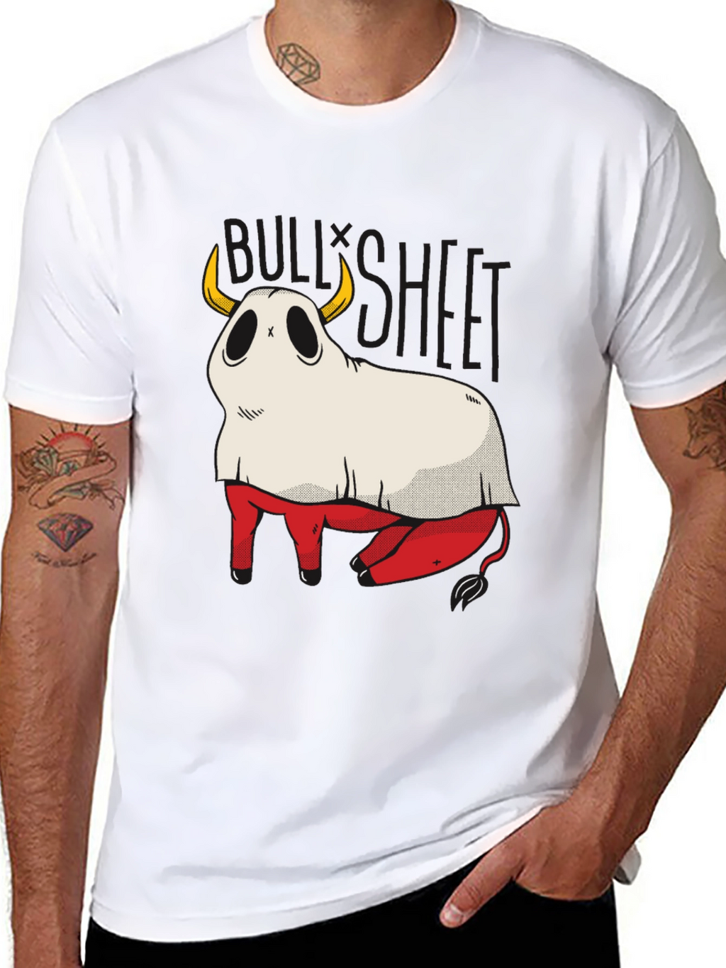 Bull Sheet Funny Ghost T-Shirt