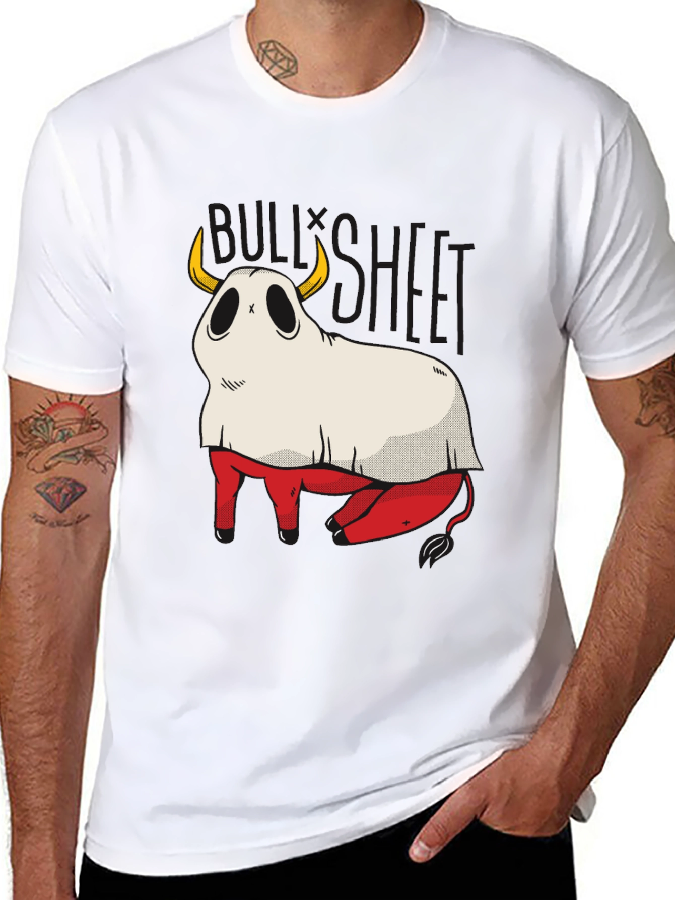 Bull Sheet Funny Ghost T-Shirt