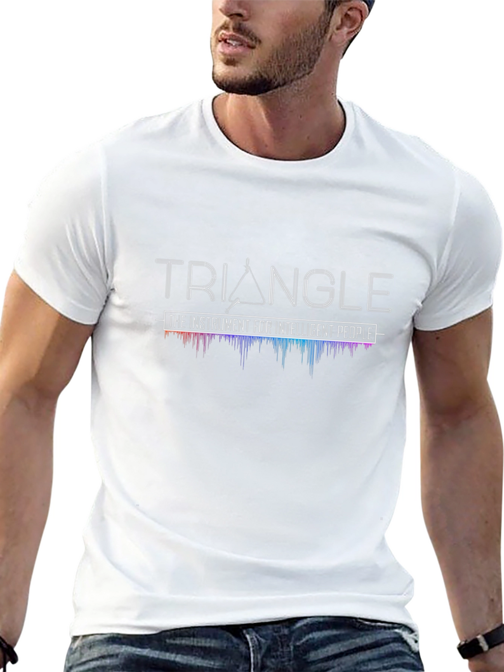Triangle Instrument Graphic Tee - Intelligent Music Lover Shirt