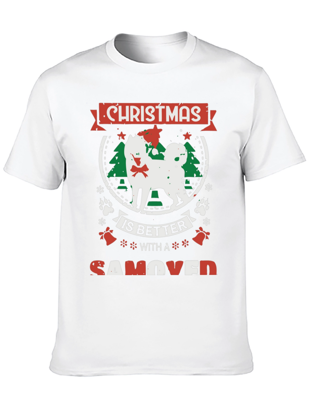 Christmas Samoyed Dog T-Shirt
