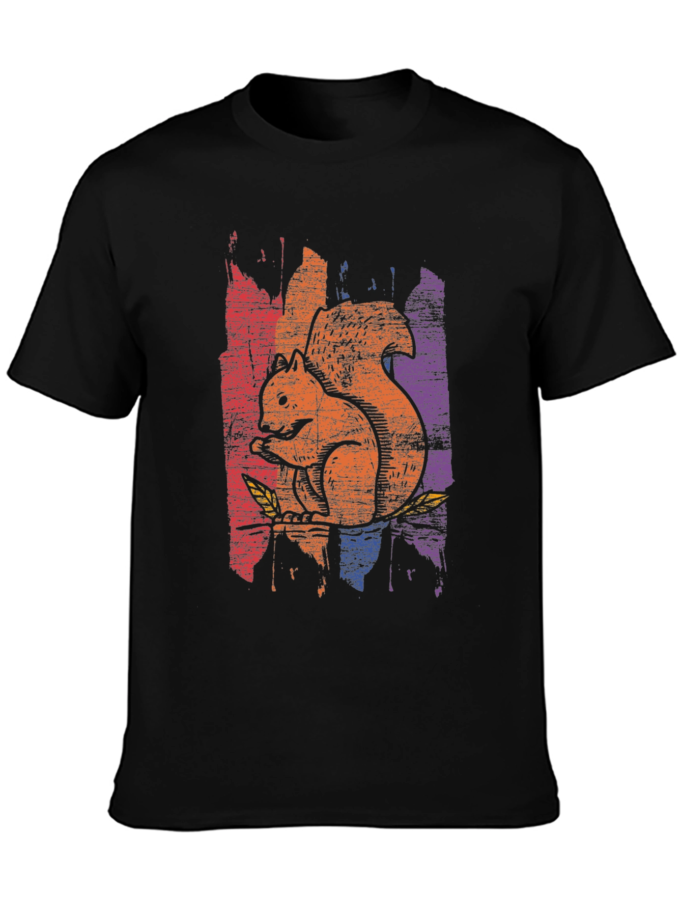 Squirrel Graphic Tee - Distressed Print