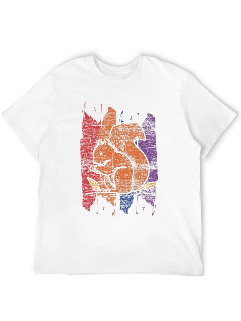 Squirrel Graphic Tee - Distressed Print