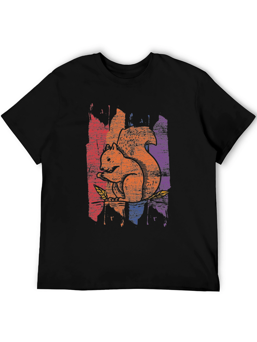 Squirrel Graphic Tee - Distressed Print