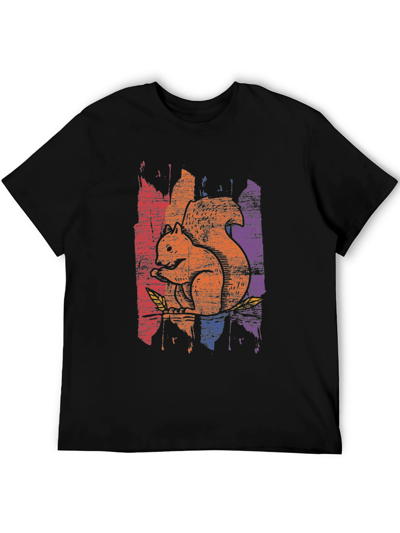 Squirrel Graphic Tee - Distressed Print